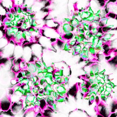 Pastel ıslak ve pürüzsüz boya deseni. Suluboya karışık akış noktaları, noktalar, yırtık kenarlar. Tekstil, yüzey, moda, mayo ve modern tasarım için bitmeyen tekrarlanan soyut arkaplan.