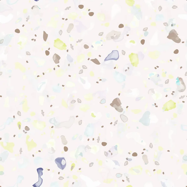 Terrazzo Texture Vector Bodenbelag Nahtloses Muster Boden Granit Strukturiert Stein — Stockvektor