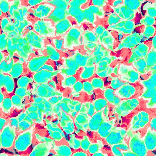 Surreal Psychedelic Wet Paint Seamless Pattern Watercolor Mixed Flowing Spots — Stock Photo, Image