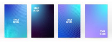 Asgari Poster. Pastel Soft. Mavi Gradyan Seti. Grafik Renk Arkaplanı. Bulanık ağ dokusu. Vektör Modern Banner. Soyut Parlak Duvar Kağıdı. Gradyan Teknoloji Kapağı. Mavi Mobil Şablon Tasarımı.