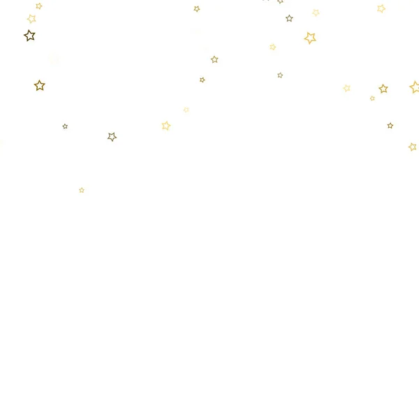 Gold Glitter Stars Lujo Confetti Brillante Pequeño Brillo Disperso Brillo — Vector de stock