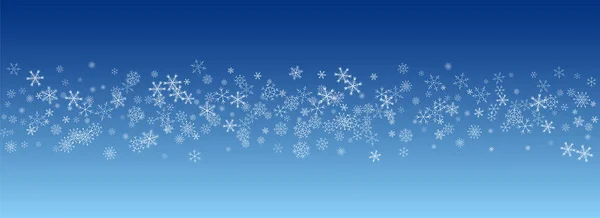 Silver Snowfall Vector sfondo blu. Luce — Vettoriale Stock