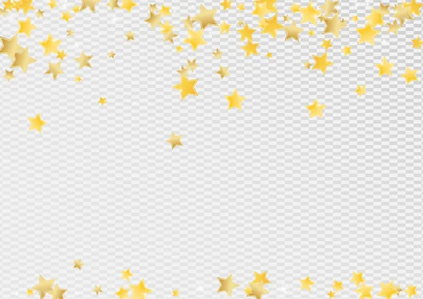 Golden Glamour Stars Vector Transparent — Image vectorielle