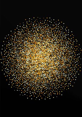 Altın Konfeti Festivali Kara Arkaplan. Altın 