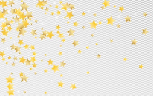 Or Festive Stars vecteur fond transparent. — Image vectorielle