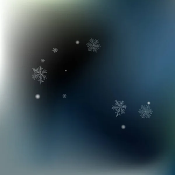 Silber Snow Vector grauen Hintergrund. Weihnachten — Stockvektor