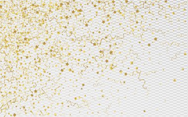 Altın Yıldız Noel Vektörü Şeffaf 