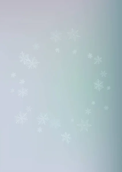 Silver Snowfall Vector Fondo Gris. magia — Vector de stock