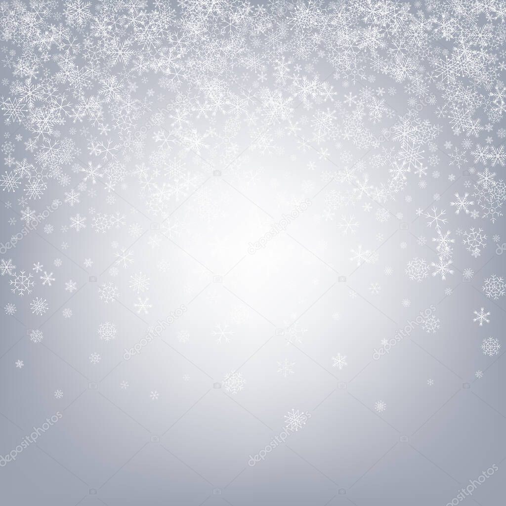 Gray Snow Vector Gray Background. Abstract 