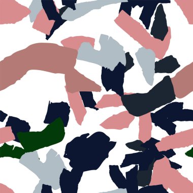 Indigo ve Gri Terrazzo Duvar Vektörü Kusursuz 