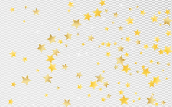 Gele magische sterren vector transparante achtergrond. — Stockvector