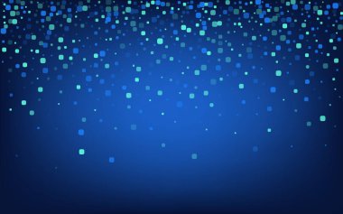 Mavi Meydan Düşen Mavi Vektör Arkaplanı. Üst 