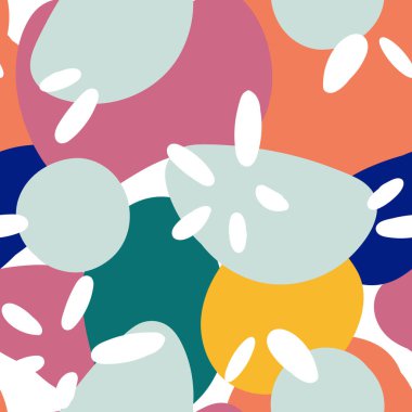 Mavi ve Sarı ve Yeşil Mozaik Yaz Vektörü 