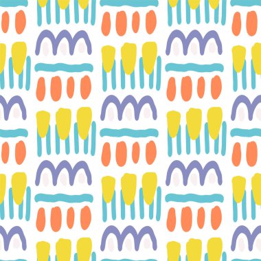 Parlak Sanatsal Sanatçı Vektörü Kusursuz Desen. 