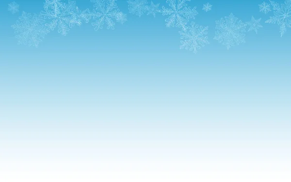 Gris nieve Vector fondo azul. Navidad nevada — Vector de stock