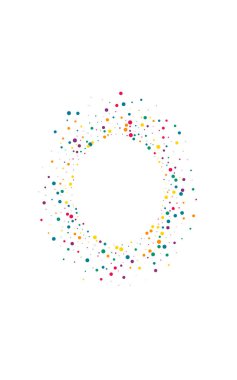 Beyaz Konfeti Davetiyesi Beyaz Arkaplan. Üst 