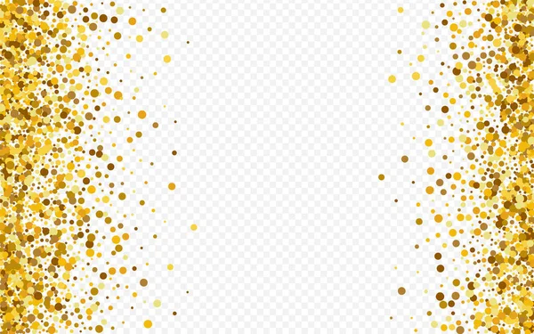 Gold Sequin Paper Transparent Background. Golden — Stock Vector