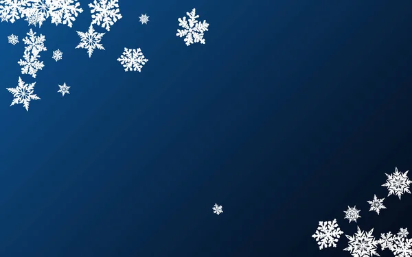 Witte sneeuw panoramische vector blauwe achtergrond. — Stockvector