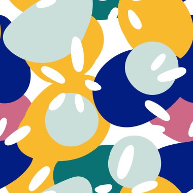 Mavi ve Sarı ve Yeşil Botanik Kolajı 