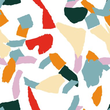 Parlak Terrazzo Döşeme Vektörü Kusursuz Desen. 