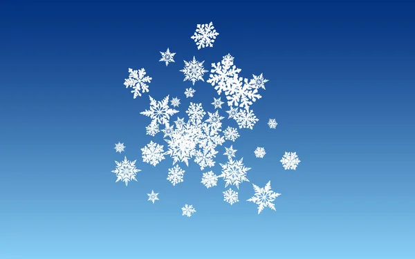 Ασημένια νιφάδα χιονιού Panoramic Vector Blue — Διανυσματικό Αρχείο