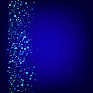 Turkuaz Hücre Düşen Mavi Vektör Arkaplanı. 