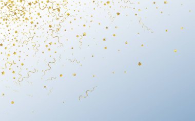 Altın Kurdele Mutlu Vektör Gri Arkaplan. 