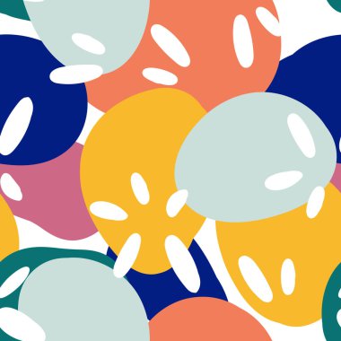 Mavi ve Sarı ve Yeşil Boyalı Sanatsal Vektör 