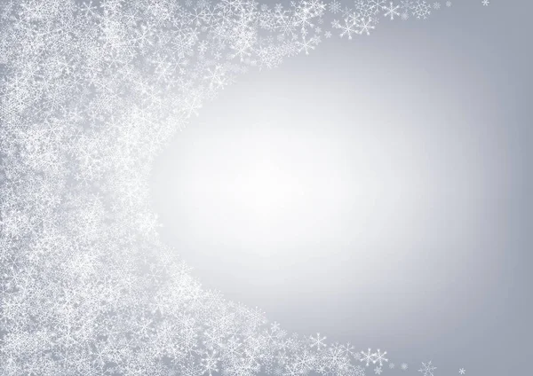 Cinza Snowfall Vector Cinza fundo. Fantasia — Vetor de Stock