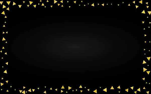 Gold Konfetti Luxus schwarzen Hintergrund. Glamour — Stockvektor