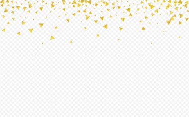 Altın Yağmur Parlak Şeffaf Arkaplan. Vektör 