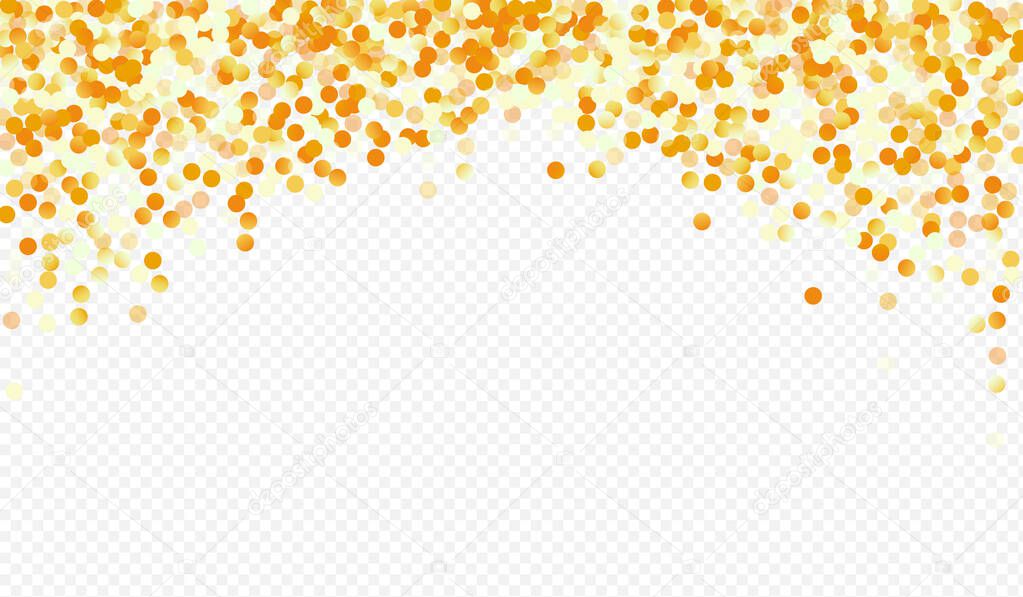 Golden Dust Isolated Transparent Background. 