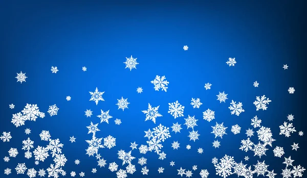 Blanche neige Panoramique Vecteur Bleu Fond. — Image vectorielle