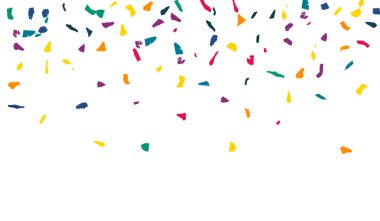 Renk Ögeleri Uçan Beyaz Arkaplan. 