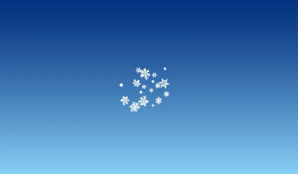 Zilveren Sneeuwval Panoramische Vector Blauwe Achtergrond. — Stockvector