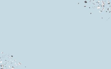 Gümüş Sarmal Girdap Vektörü Mavi Arkaplan. 