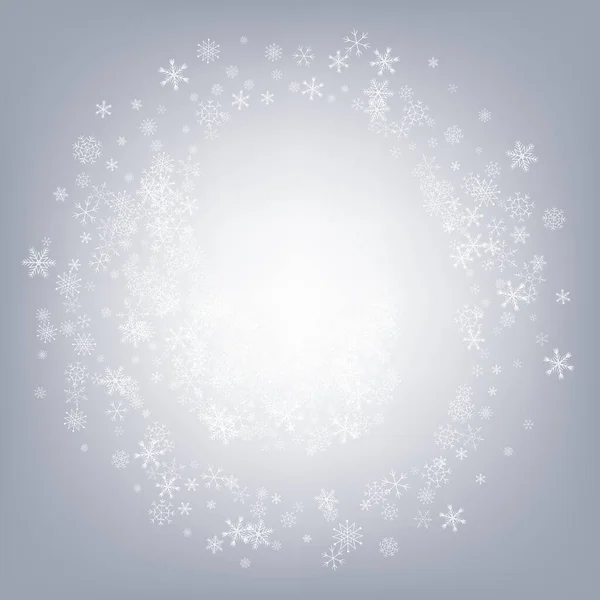 Gris Vecteur de chutes de neige fond gris. Vacances — Image vectorielle