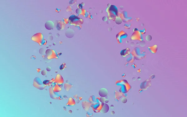ネオン3D抽象ベクトル青の背景。メンフィス — ストックベクタ