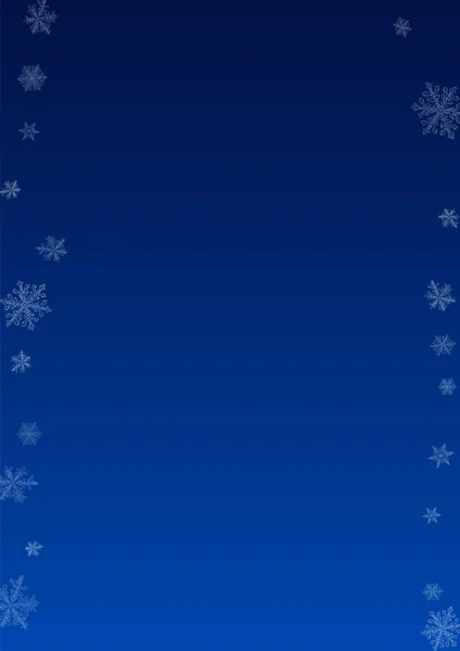 Grau Schneefall Vector Blue Hintergrund. Fantasie — Stockvektor