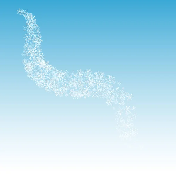 Srebrny płatek śniegu wektor niebieskie tło. Nowy Śnieg — Wektor stockowy