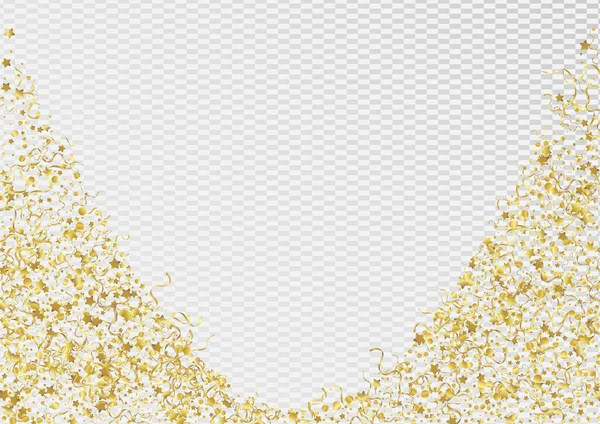 Vecteur de Noël Streamer jaune Transparent — Image vectorielle