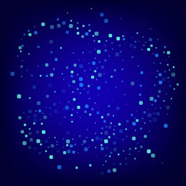 Turkuaz Konfeti Efekti Mavi Vektör Arkaplanı. 