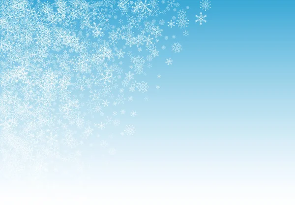 Floco Neve Prateado Vector Fundo Azul Sky Snowfall Wallpaper Textura — Fotografia de Stock