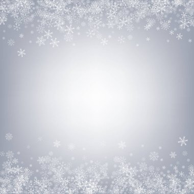 Gri Kar Yağışı Vektörü Gri Arkaplan. Kış Kar Resimleri. Gümüş Tatil Tatili. Fantezi Kar Tanesi Pankartı.