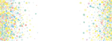 Pastel Shine Top Panoramik Beyaz Arkaplan. Davetiye Nokta Banner. Polka Kart Dekorasyonu. Sarı Konfeti Festivali Davetiyesi.