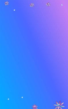 Gradyan Çiçek Tatili Mavi Arkaplan. Işık Hibiscus Şablonu. Lüks Mavi ve Pembe Doku. Gökkuşağı Infloresans Vektör Flyer.