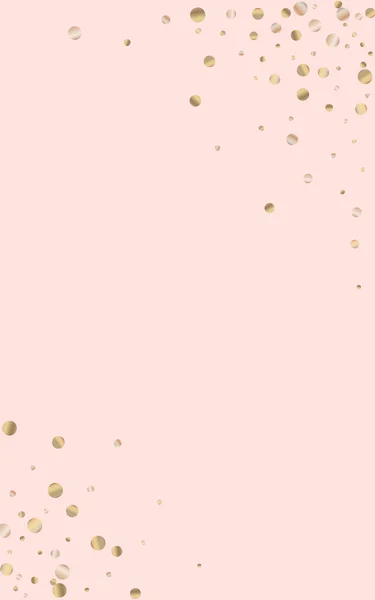 Golden Golden Pink Background Shiny Polka Postcard Bronze Confetti Bright — Stock Photo, Image