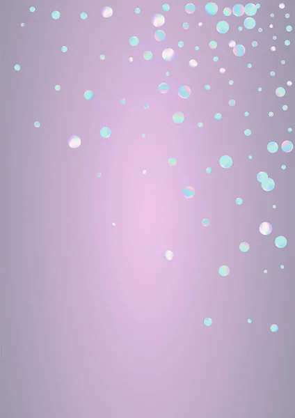 Голографічне Святкування Полька Блакитний Фон Різнокольоровий Прозорий Візерунок Дощу Літаюча — стокове фото