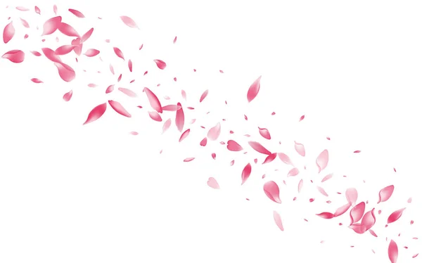 Farbe Sakura Petal Vector Weißer Hintergrund White Realistic Cherry Petal — Stockfoto