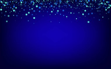 Mavi Hücre Kutlaması Mavi Vektör Arkaplanı. Bağımsızlık Parçacık Duvar Kağıdı. Uçan Konfeti Kartpostalı. Turkuaz Davet Arkaplanı.